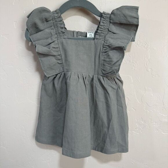Stylish Summer Dress For New Born Baby Girl In Grey Color main image 1